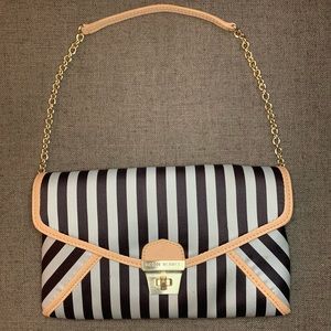 Henri Bendel striped envelope purse